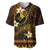 FSM Yap State Baseball Jersey Tribal Pattern Gold Version LT01 Gold - Polynesian Pride