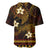 FSM Yap State Baseball Jersey Tribal Pattern Gold Version LT01 - Polynesian Pride