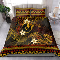 FSM Yap State Bedding Set Tribal Pattern Gold Version LT01 - Polynesian Pride