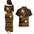 FSM Yap State Couples Matching Puletasi and Hawaiian Shirt Tribal Pattern Gold Version LT01 - Polynesian Pride