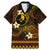 FSM Yap State Family Matching Mermaid Dress and Hawaiian Shirt Tribal Pattern Gold Version LT01 Dad's Shirt - Short Sleeve Gold - Polynesian Pride