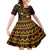 FSM Yap State Family Matching Off Shoulder Long Sleeve Dress and Hawaiian Shirt Tribal Pattern Gold Version LT01 Daughter's Dress Gold - Polynesian Pride