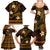 FSM Yap State Family Matching Summer Maxi Dress and Hawaiian Shirt Tribal Pattern Gold Version LT01 - Polynesian Pride