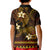 FSM Yap State Kid Polo Shirt Tribal Pattern Gold Version LT01 - Polynesian Pride