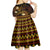 FSM Yap State Kid Short Sleeve Dress Tribal Pattern Gold Version LT01 - Polynesian Pride