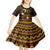 FSM Yap State Kid Short Sleeve Dress Tribal Pattern Gold Version LT01 - Polynesian Pride