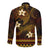 FSM Yap State Long Sleeve Button Shirt Tribal Pattern Gold Version LT01 - Polynesian Pride