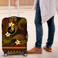 FSM Yap State Luggage Cover Tribal Pattern Gold Version LT01 Gold - Polynesian Pride