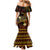 FSM Yap State Mermaid Dress Tribal Pattern Gold Version LT01 - Polynesian Pride