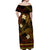 FSM Yap State Off Shoulder Maxi Dress Tribal Pattern Gold Version LT01 - Polynesian Pride