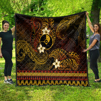 FSM Yap State Quilt Tribal Pattern Gold Version LT01 - Polynesian Pride