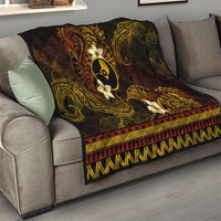 FSM Yap State Quilt Tribal Pattern Gold Version LT01 - Polynesian Pride