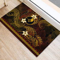 FSM Yap State Rubber Doormat Tribal Pattern Gold Version LT01 - Polynesian Pride