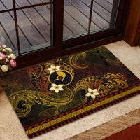 FSM Yap State Rubber Doormat Tribal Pattern Gold Version LT01 - Polynesian Pride