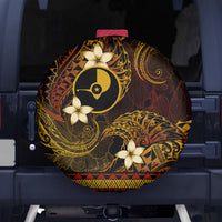 FSM Yap State Spare Tire Cover Tribal Pattern Gold Version LT01 - Polynesian Pride