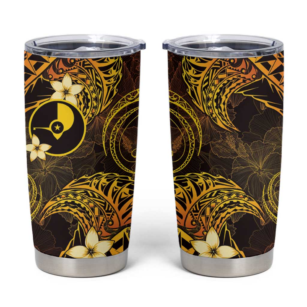 FSM Yap State Tumbler Cup Tribal Pattern Gold Version LT01 Gold - Polynesian Pride