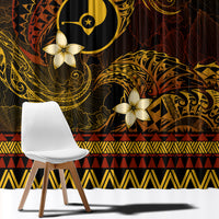 FSM Yap State Window Curtain Tribal Pattern Gold Version LT01 - Polynesian Pride