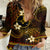 FSM Yap State Women Casual Shirt Tribal Pattern Gold Version LT01 Female Gold - Polynesian Pride