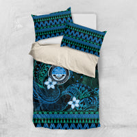 FSM Culture Day Bedding Set Tribal Pattern Ocean Version LT01 US Twin 172cm x 218cm Blue - Polynesian Pride