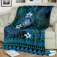 FSM Culture Day Blanket Tribal Pattern Ocean Version LT01 - Polynesian Pride