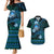 FSM Culture Day Couples Matching Mermaid Dress and Hawaiian Shirt Tribal Pattern Ocean Version LT01 Blue - Polynesian Pride