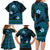 FSM Culture Day Family Matching Long Sleeve Bodycon Dress and Hawaiian Shirt Tribal Pattern Ocean Version LT01 - Polynesian Pride