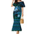 FSM Culture Day Family Matching Mermaid Dress and Hawaiian Shirt Tribal Pattern Ocean Version LT01 Mom's Dress Blue - Polynesian Pride