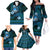 FSM Culture Day Family Matching Off Shoulder Long Sleeve Dress and Hawaiian Shirt Tribal Pattern Ocean Version LT01 - Polynesian Pride