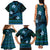 FSM Culture Day Family Matching Tank Maxi Dress and Hawaiian Shirt Tribal Pattern Ocean Version LT01 - Polynesian Pride