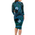 FSM Culture Day Long Sleeve Bodycon Dress Tribal Pattern Ocean Version LT01 - Polynesian Pride