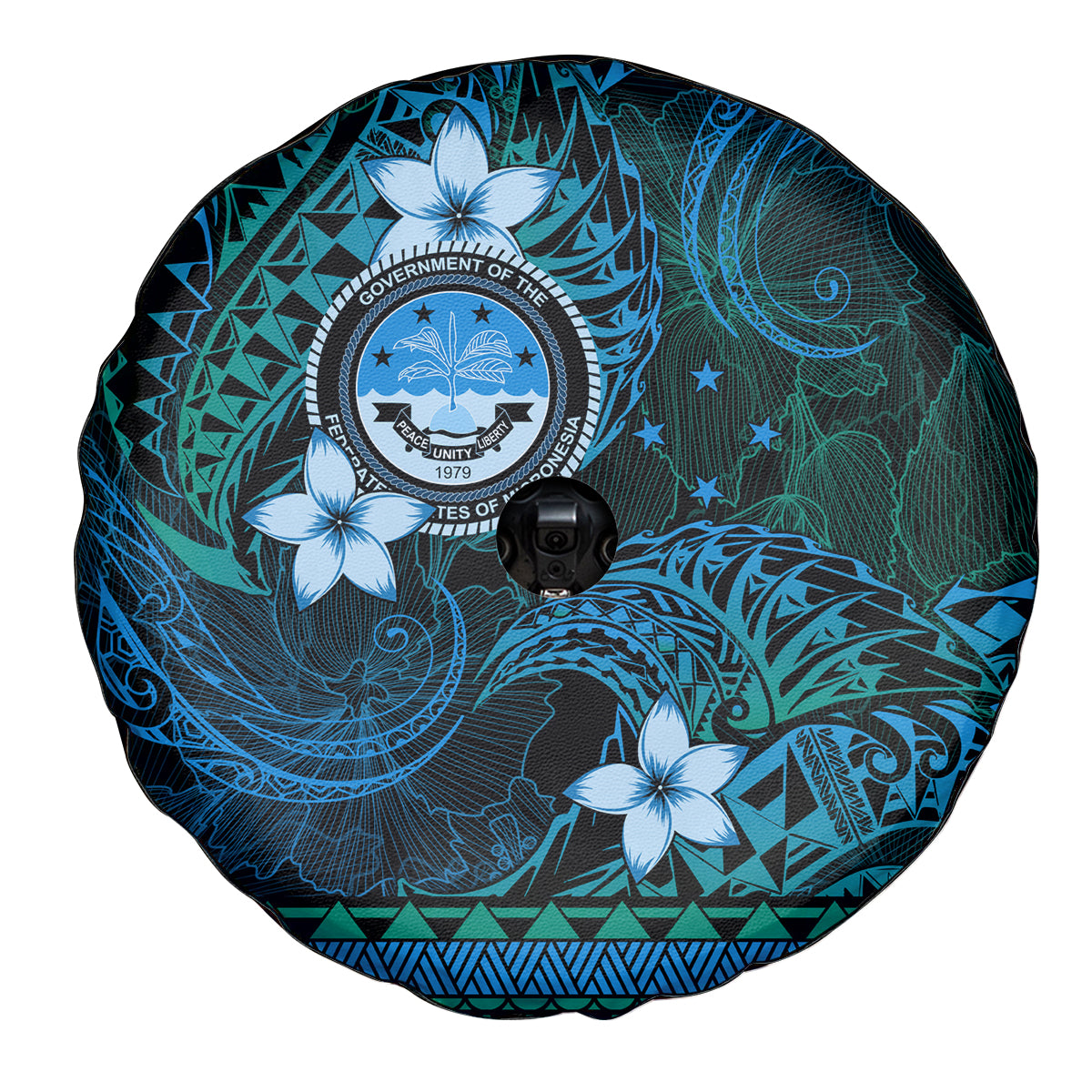 FSM Culture Day Spare Tire Cover Tribal Pattern Ocean Version LT01 - Polynesian Pride