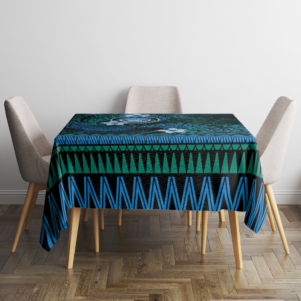 FSM Culture Day Tablecloth Tribal Pattern Ocean Version LT01 - Polynesian Pride