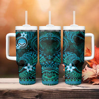 FSM Culture Day Tumbler With Handle Tribal Pattern Ocean Version LT01 - Polynesian Pride