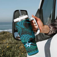 FSM Culture Day Tumbler With Handle Tribal Pattern Ocean Version LT01 - Polynesian Pride