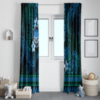 FSM Culture Day Window Curtain Tribal Pattern Ocean Version LT01 - Polynesian Pride