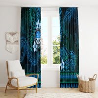 FSM Culture Day Window Curtain Tribal Pattern Ocean Version LT01 - Polynesian Pride