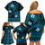 FSM Chuuk State Family Matching Off Shoulder Short Dress and Hawaiian Shirt Tribal Pattern Ocean Version LT01 - Polynesian Pride