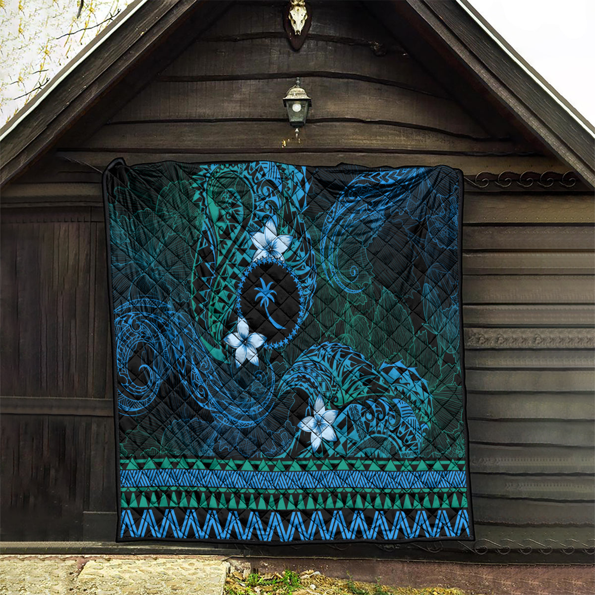 FSM Chuuk State Quilt Tribal Pattern Ocean Version LT01 - Polynesian Pride