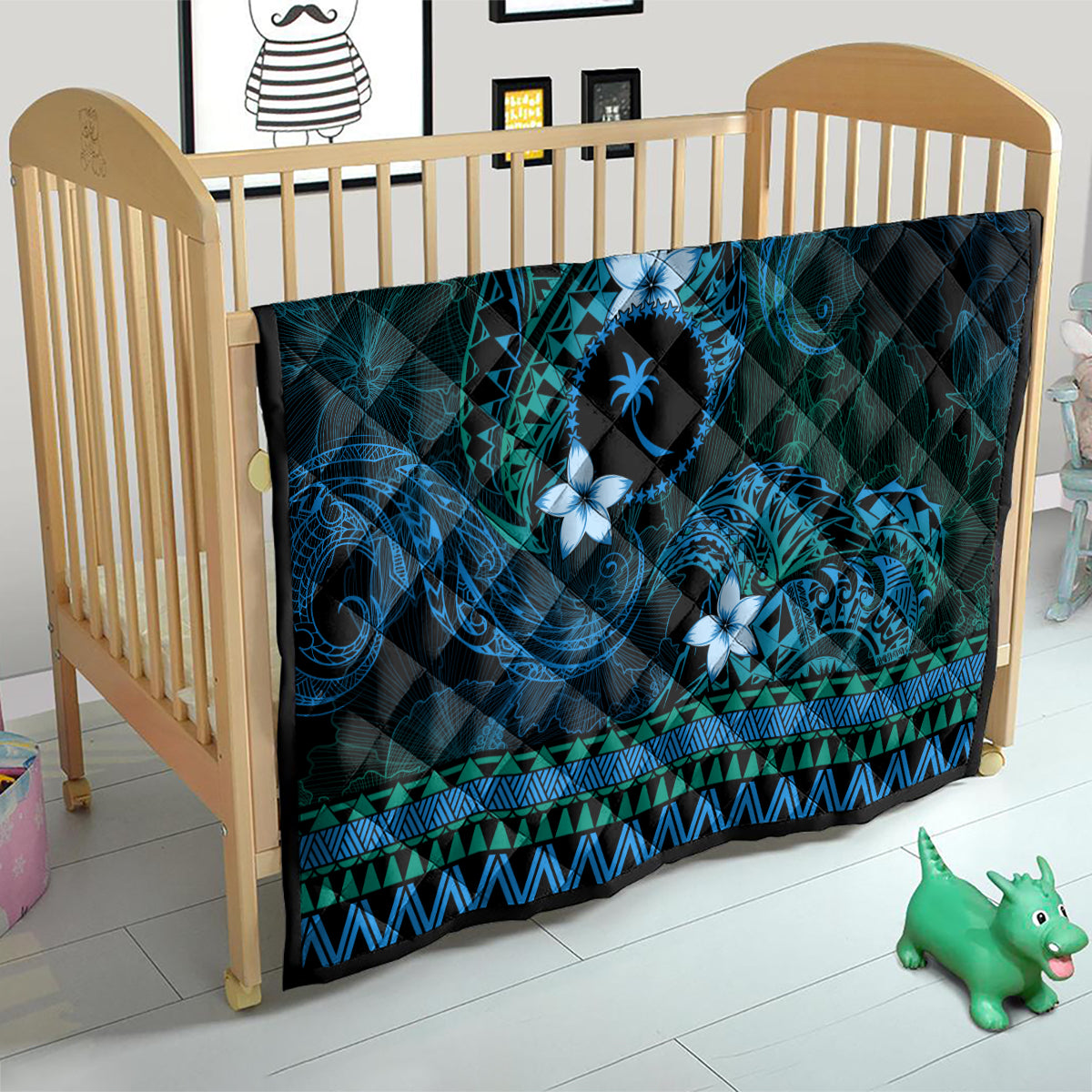 FSM Chuuk State Quilt Tribal Pattern Ocean Version LT01 - Polynesian Pride
