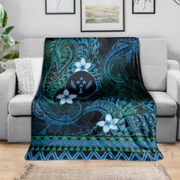 FSM Kosrae State Blanket Tribal Pattern Ocean Version LT01 - Polynesian Pride