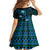 FSM Kosrae State Family Matching Summer Maxi Dress and Hawaiian Shirt Tribal Pattern Ocean Version LT01 - Polynesian Pride