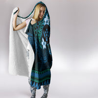 FSM Kosrae State Hooded Blanket Tribal Pattern Ocean Version LT01 - Polynesian Pride
