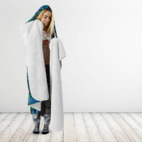 FSM Kosrae State Hooded Blanket Tribal Pattern Ocean Version LT01 - Polynesian Pride