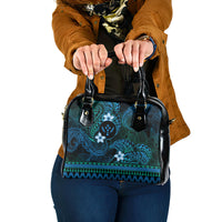FSM Kosrae State Shoulder Handbag Tribal Pattern Ocean Version LT01 One Size Blue - Polynesian Pride