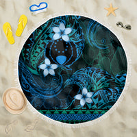 FSM Pohnpei State Beach Blanket Tribal Pattern Ocean Version LT01 One Size 150cm Blue - Polynesian Pride