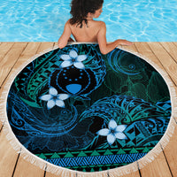 FSM Pohnpei State Beach Blanket Tribal Pattern Ocean Version LT01 - Polynesian Pride