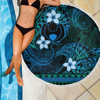 FSM Pohnpei State Beach Blanket Tribal Pattern Ocean Version LT01 - Polynesian Pride