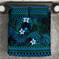 FSM Pohnpei State Bedding Set Tribal Pattern Ocean Version LT01 Blue - Polynesian Pride