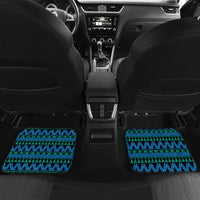 FSM Pohnpei State Car Mats Tribal Pattern Ocean Version LT01 Set 2pcs - Back Blue - Polynesian Pride