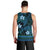 FSM Pohnpei State Men Tank Top Tribal Pattern Ocean Version LT01 - Polynesian Pride